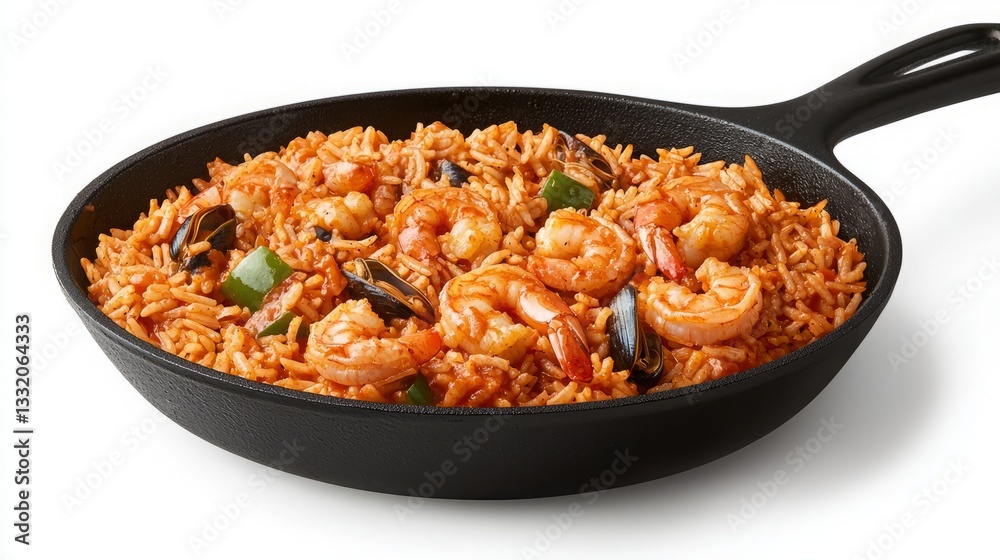 Food diversity international cultural. A vibrant dish of shrimp and rice, cooked in a cast-iron skillet, showcasing a colorful blend of ingredients. Food diversity international cultural. A vibrant dish of shrimp and rice, cooked in a cast-iron skillet, showcasing a colorful blend of ingredients.