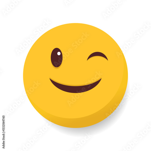 A winking emoji with a playful and friendly expression, often used to convey humor, flirtation, or lightheartedness.