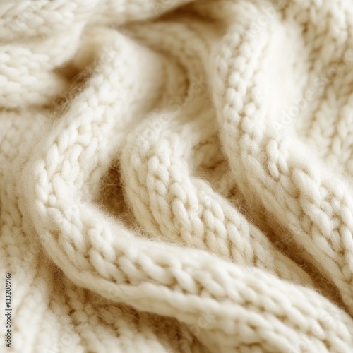 Creamy Knit Texture: A Cozy Close-Up