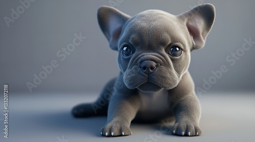 Bulled puppy clipart isolated on white background