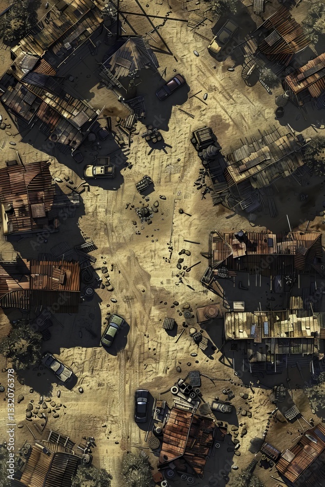 Post Apocalyptic Landscape Battlemap for RPG Games Distressed Wasteland Arid Terrain Ruined Village Destroyed Buildings Scorched Earth Survival Adventure Game Setting Grim Atmosphere Post Nuclear Cata Post Apocalyptic Landscape Battlemap for RPG Games Distressed Wasteland Arid Terrain Ruined Village Destroyed Buildings Scorched Earth Survival Adventure Game Setting Grim Atmosphere Post Nuclear Cata