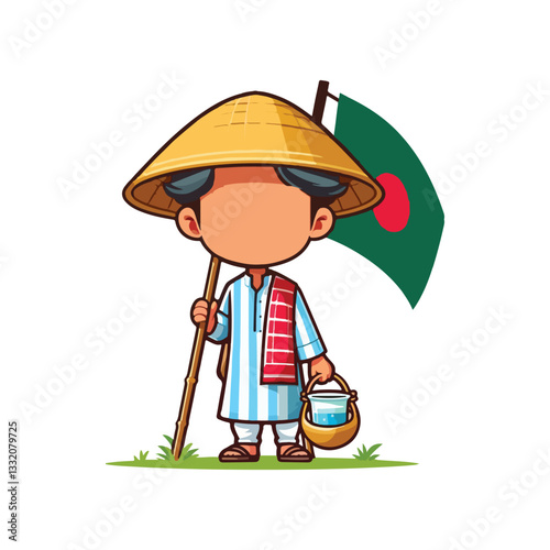 A Bangladeshi farmer vector