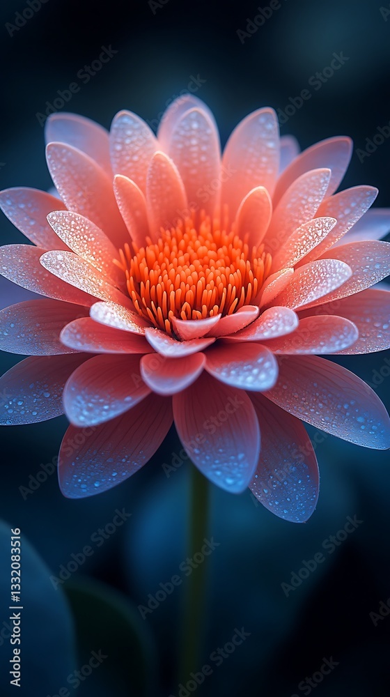 Flower close up with sparkling droplets high resolution hd image Flower close up with sparkling droplets high resolution hd image