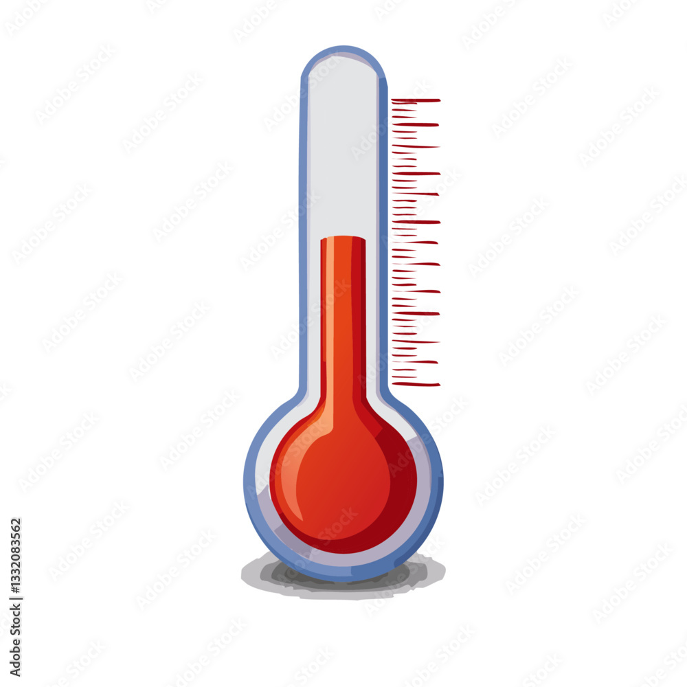 thermometer isolated red vector icon design