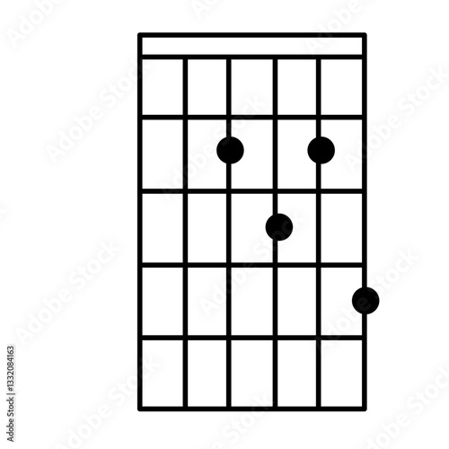 Basic Guitar Chord Chart Icon
