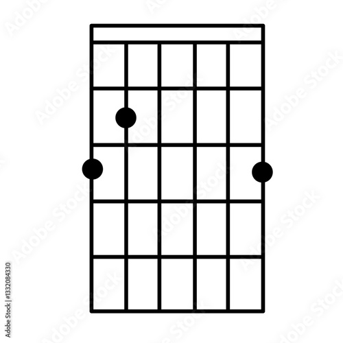 Basic Guitar Chord Chart Icon
