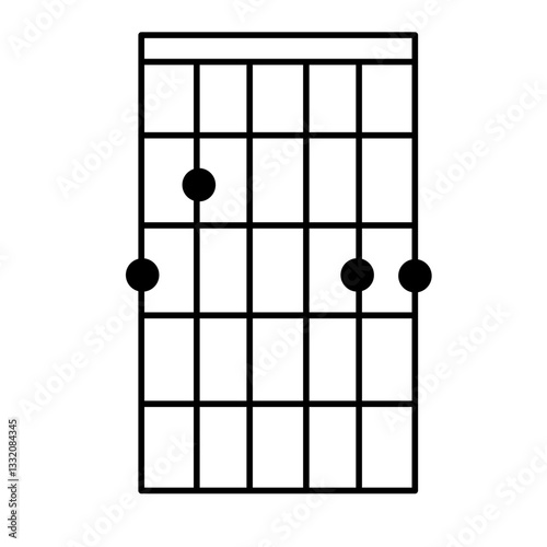 Basic Guitar Chord Chart Icon
