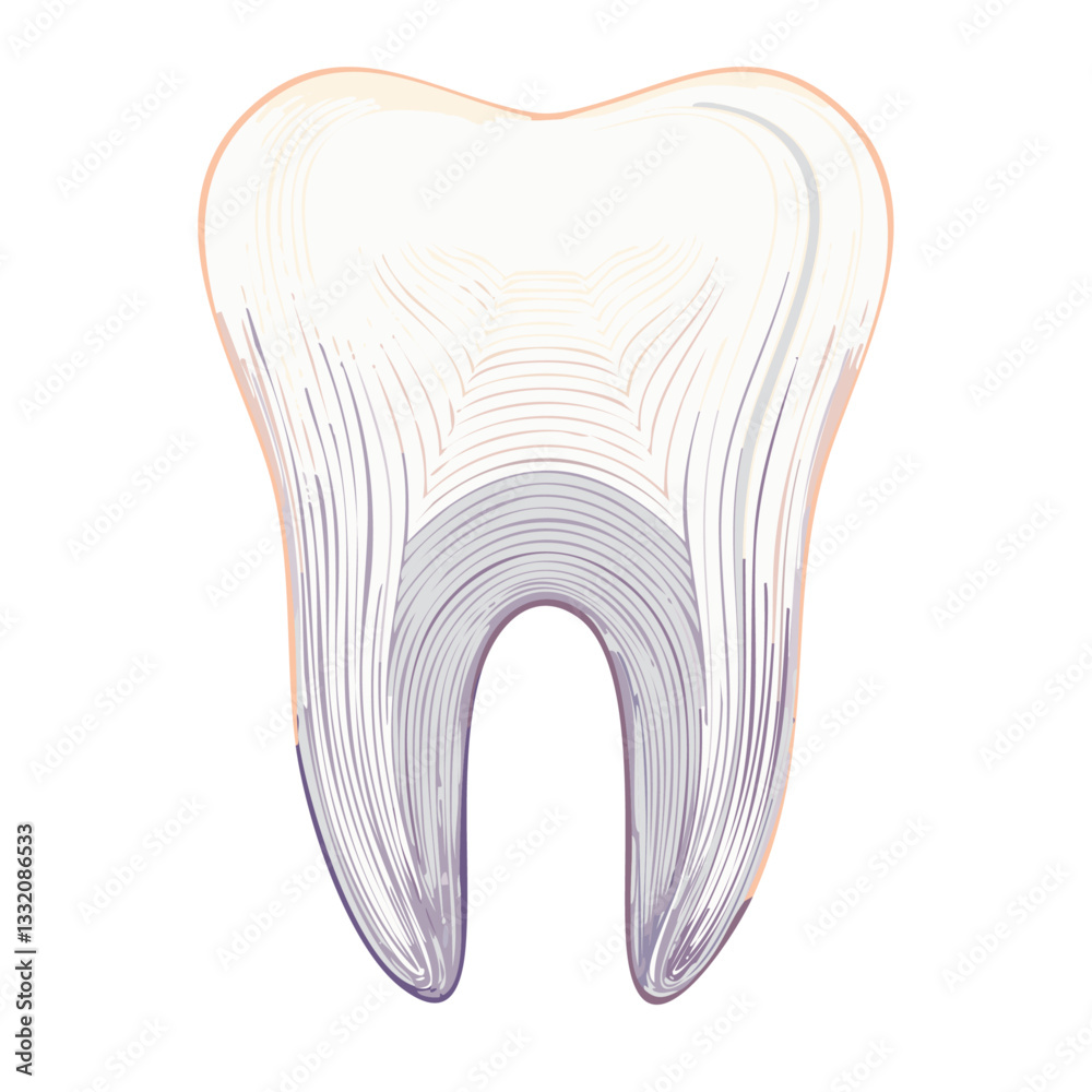 tooth isolated on white vector icon design