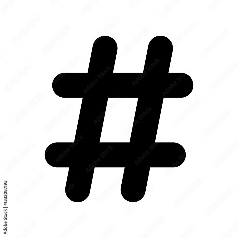 Obraz premium hashtag sign