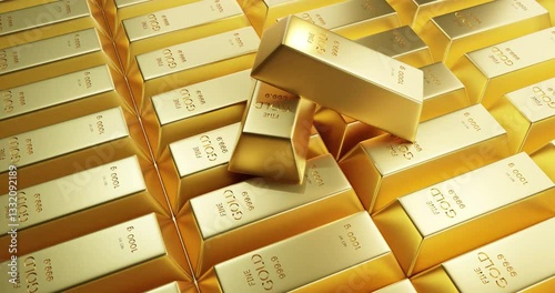Gold bars, gold market investment trading