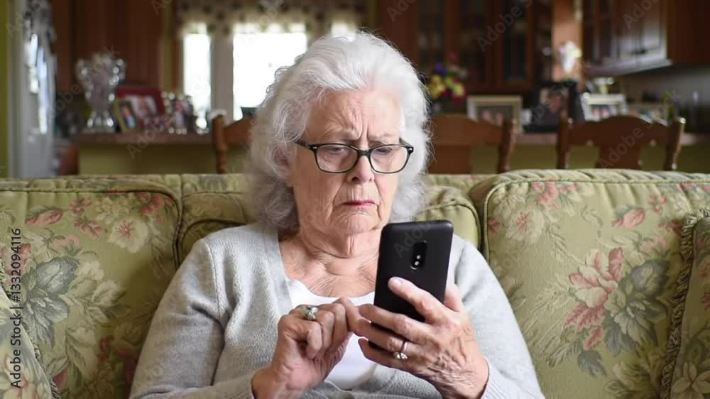 senior woman using cell phone video, senior woman using phone video, old woman using phone, old woman using mobile, senior woman talking on mobile, senior woman using cell phone, ai generated