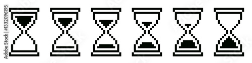 hourglass icon. hourglass icon pixel