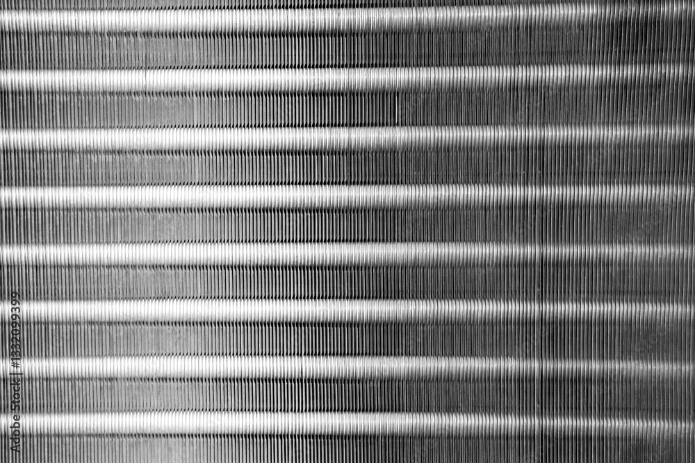 Evaporator or condenser coil detail, industrial concept
