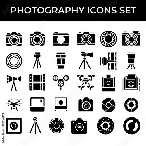 photography ICONS SET v1, icon, vector, icons, set, symbol, camera, sign, web, illustration, music, computer, design, business, photo, video, media, photography, collection, internet, technology, pict