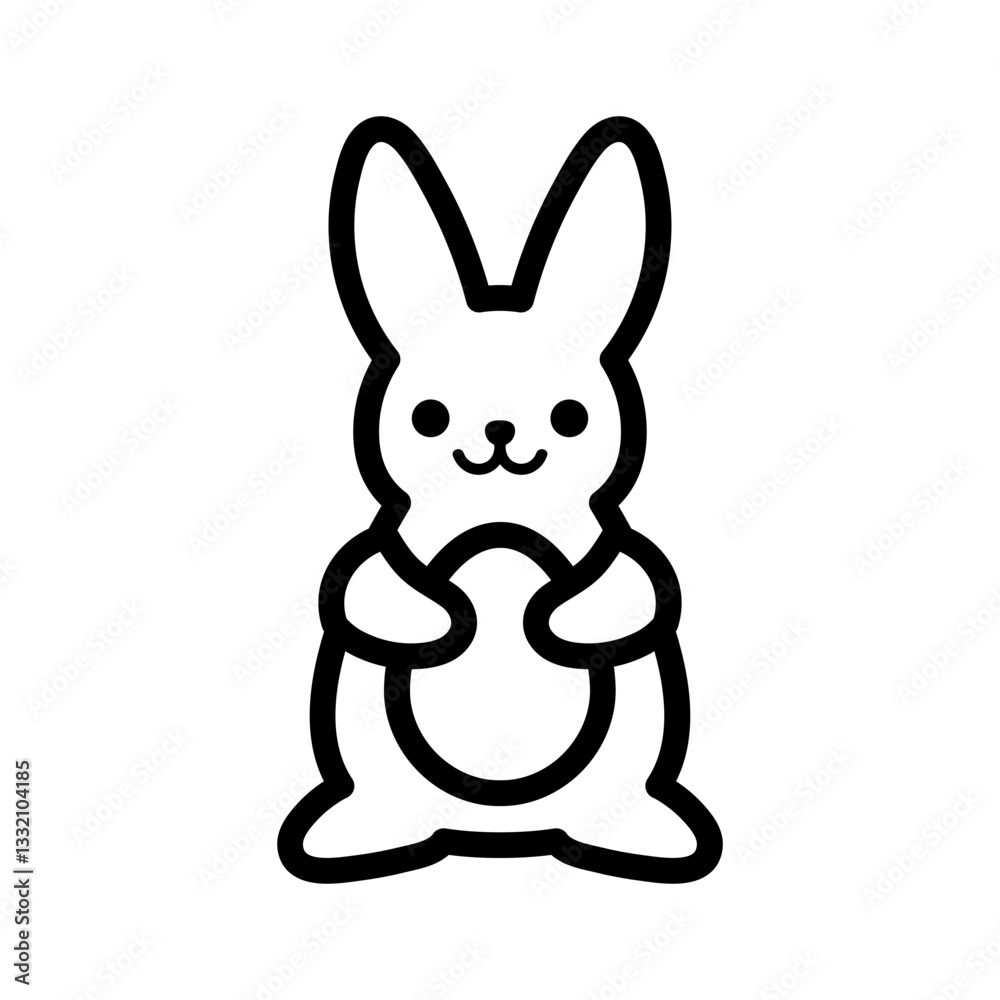 Obraz premium Easter bunny icon.
