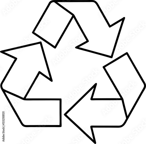 recycle symbol on a white background