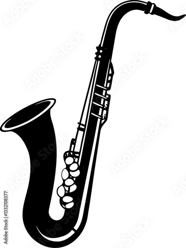 saxophone isolated on white