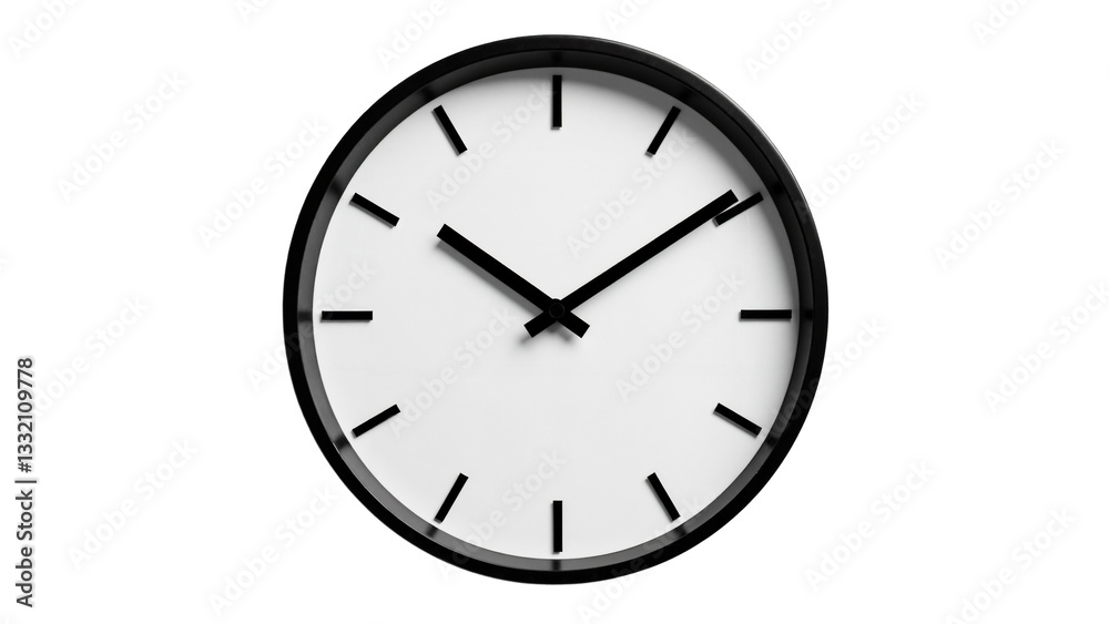 Minimalist Round Wall Clock Isolated on Transparent Background for Modern Home Decor and Time Management Minimalist Round Wall Clock Isolated on Transparent Background for Modern Home Decor and Time Management