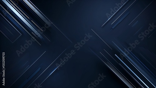 Dynamic blue lines and gradients create a modern abstract design.