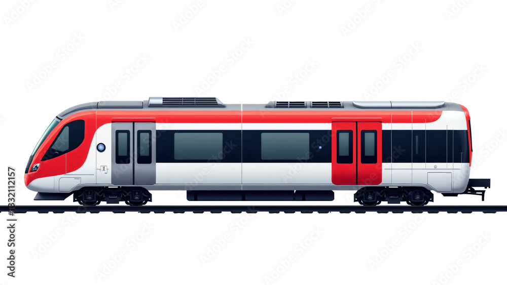 Modern Train Car Illustration with Red Accents Isolated on Transparent Background for Commercial Use in Transport and Design Projects Modern Train Car Illustration with Red Accents Isolated on Transparent Background for Commercial Use in Transport and Design Projects