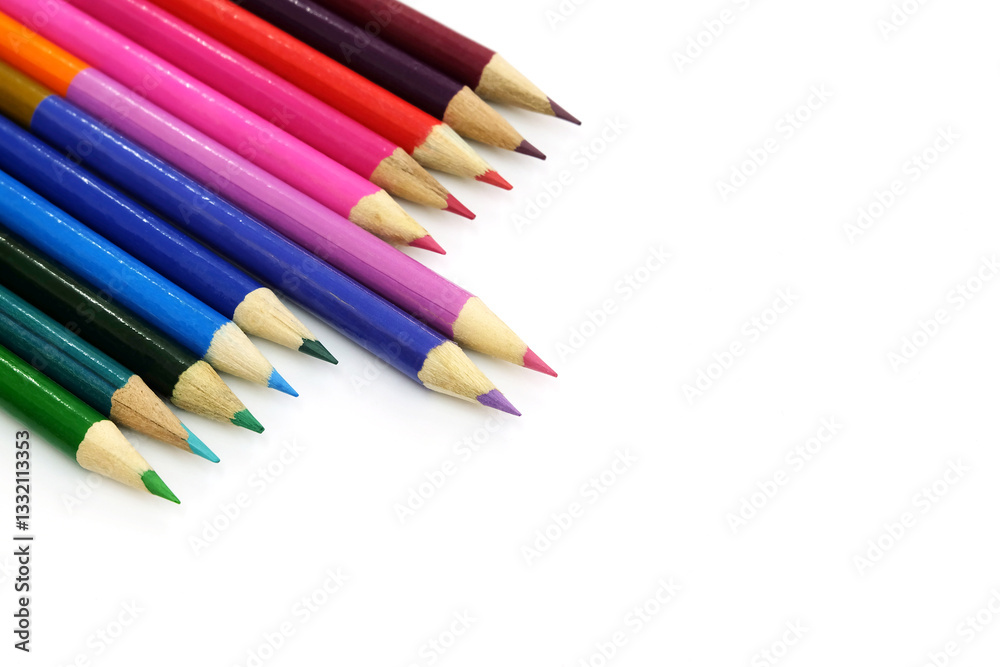 Back to school background with colorful pencils Back to school background with colorful pencils