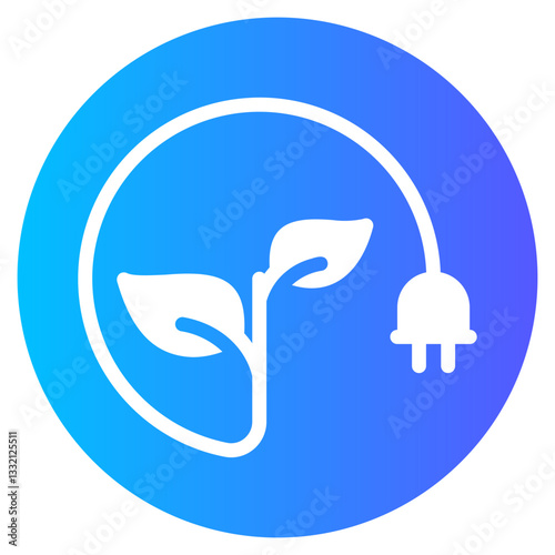 green energy gradient icon