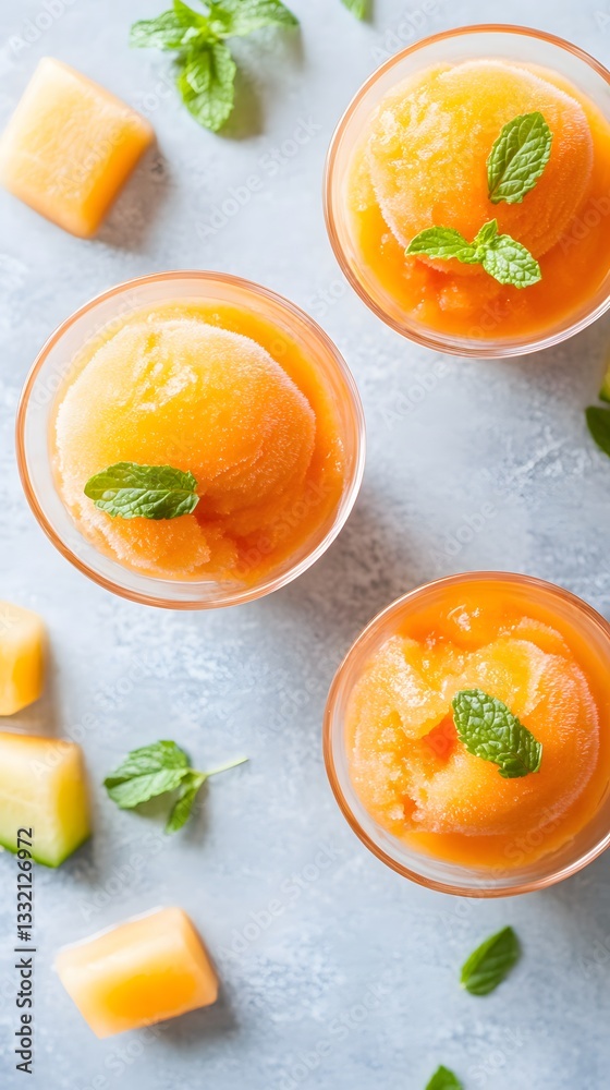 Refreshing Cantaloupe Sorbet Summer Dessert Recipe Refreshing Cantaloupe Sorbet Summer Dessert Recipe