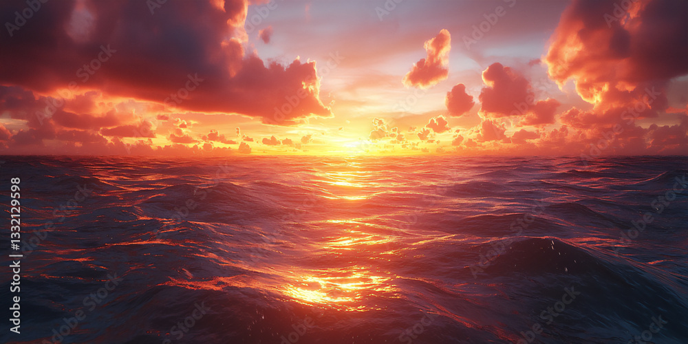 Fototapeta premium ocean sunset wallpaper,