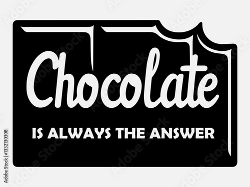 National Chocolate Day Silhouette Vector Illustration