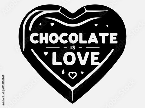 National Chocolate Day Silhouette Vector Illustration