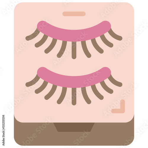 false eyelashes flat icon