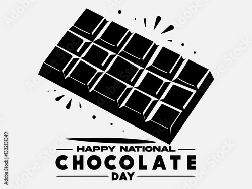 National Chocolate Day Silhouette Vector Illustration