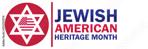 Jewish American Heritage Month – Celebrating Jewish Culture, History, and Contributions. Vector Illustration
