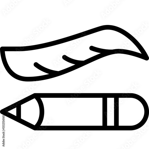 eyebrow pencil line icon