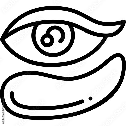 eye patch line icon