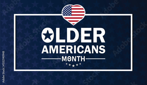 Older Americans Month – Celebrating Seniors, Aging, and Community in May. Vector Illustration