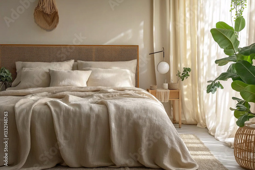 Chambre élégante avec ambiance zen