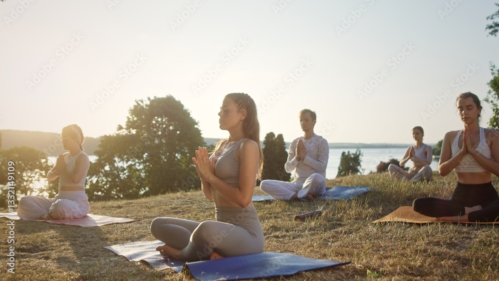 Join us for a refreshing Morning Yoga Session by the serene Lake at Sunrise, amidst nature Join us for a refreshing Morning Yoga Session by the serene Lake at Sunrise, amidst nature
