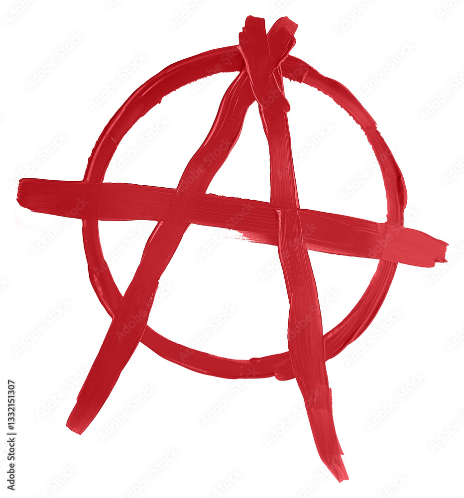 Fotografie Grunge brush painted anarchy sign