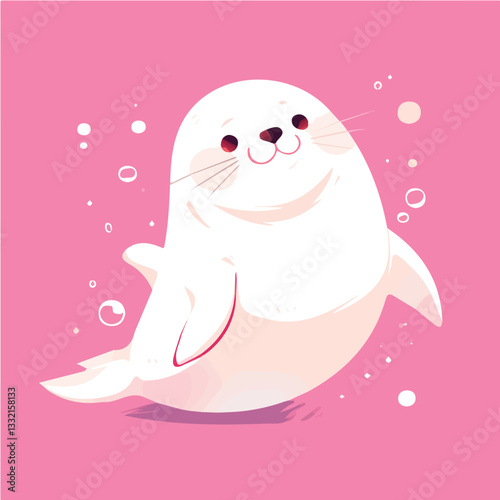 Vector and cute illustration of a sea seal