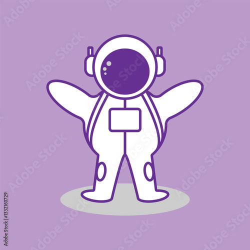 logo design vector astronaut flying