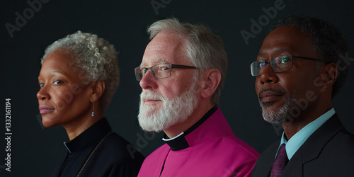 Obraz na płótnie Portrait of Three Clergy Members w salonie