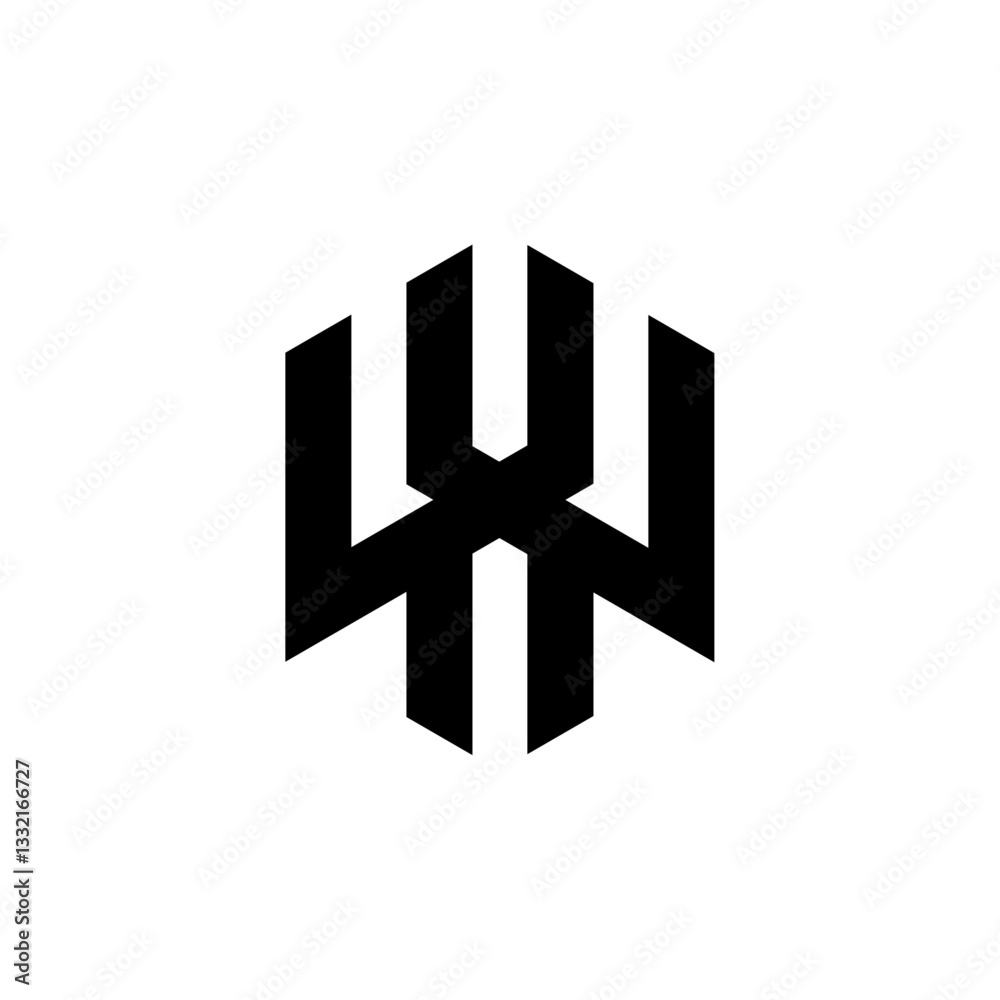 Obraz premium modern wh letter logo design