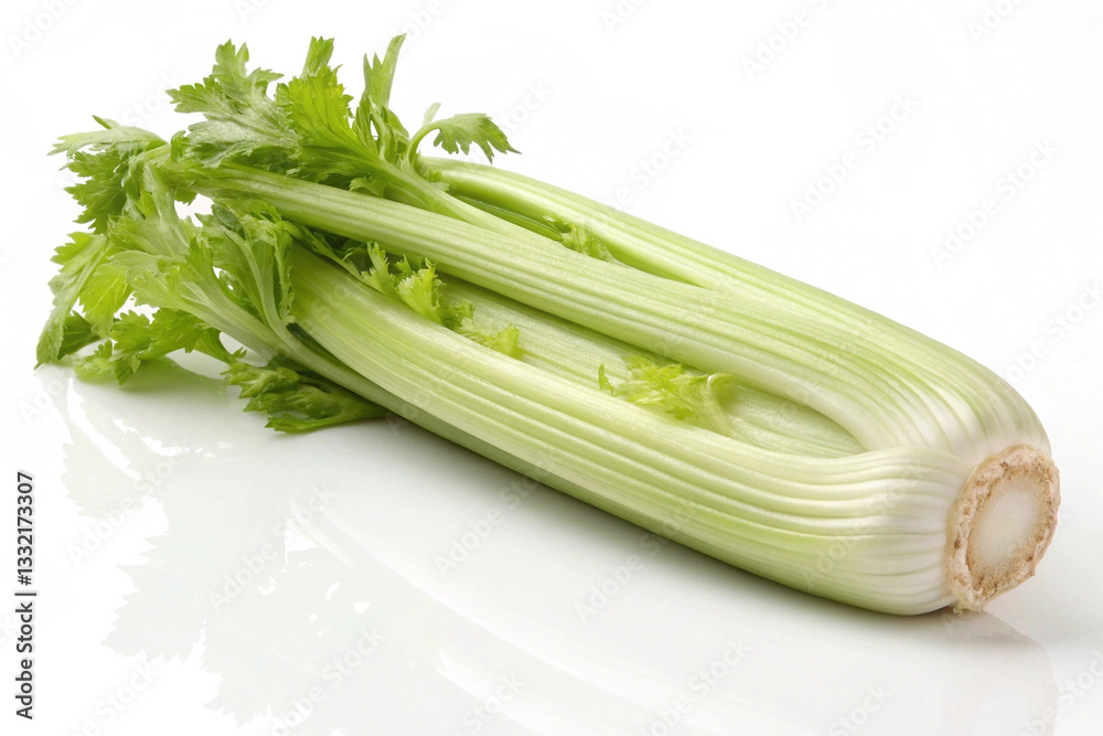 Fresh celery stalks with leafy tops
Bunch of fresh celery stalks with bright green leaves, isolated on a white background, showing their crisp texture and natural freshness.
Fresh celery stalks with leafy tops
Bunch of fresh celery stalks with bright green leaves, isolated on a white background, showing their crisp texture and natural freshness.