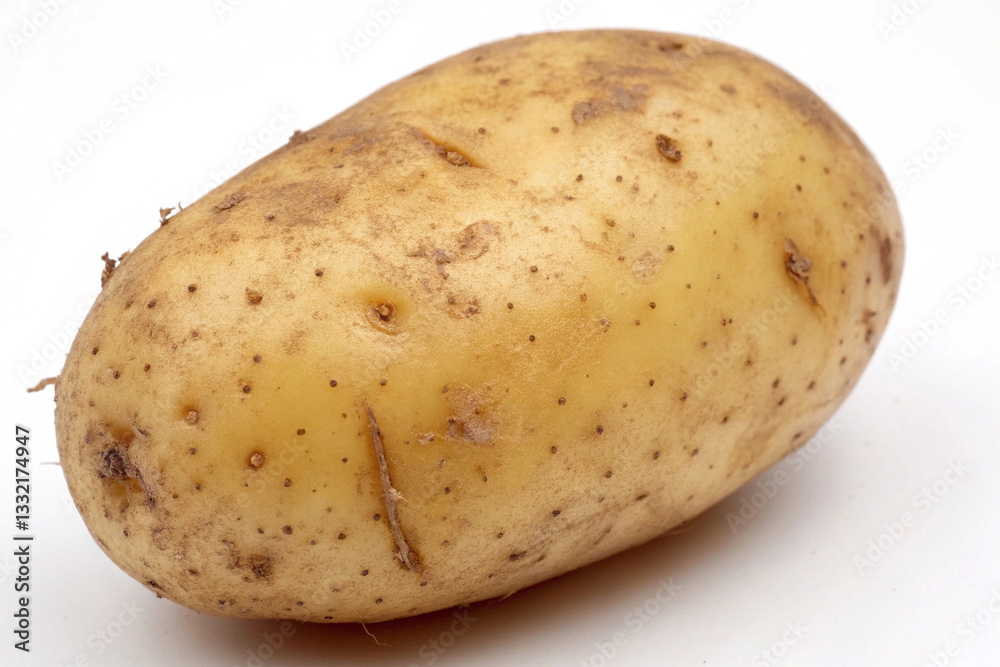 Raw potato with natural skin and dirt
Close-up of a raw potato with natural skin, showing small patches of dirt, isolated on a white background.
Raw potato with natural skin and dirt
Close-up of a raw potato with natural skin, showing small patches of dirt, isolated on a white background.