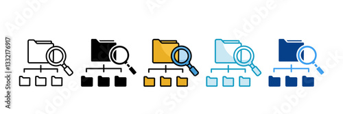 Data Classification  Icon Set Multiple Style Collection