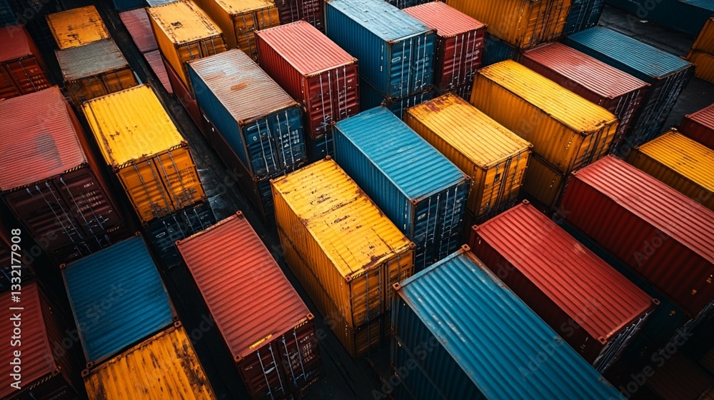 Fototapeta premium Shipping Container for Cargo Transport 