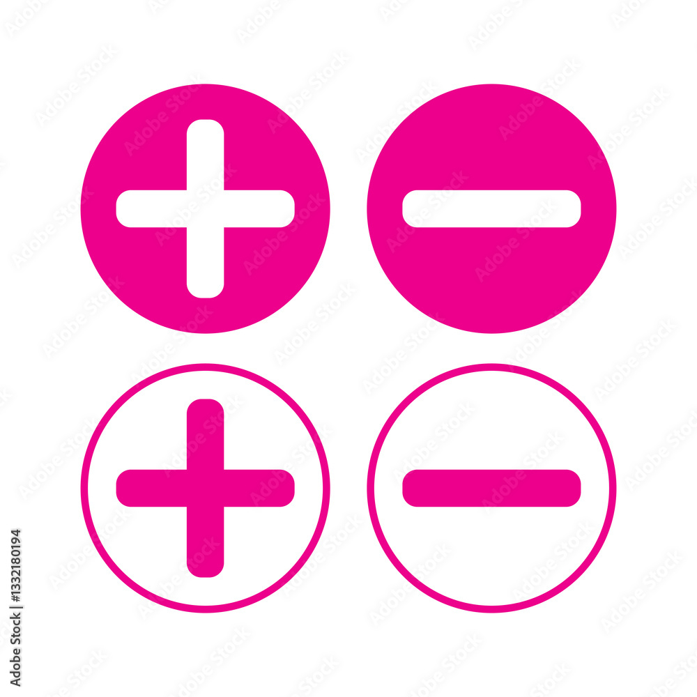 Fototapeta premium plus and minus button