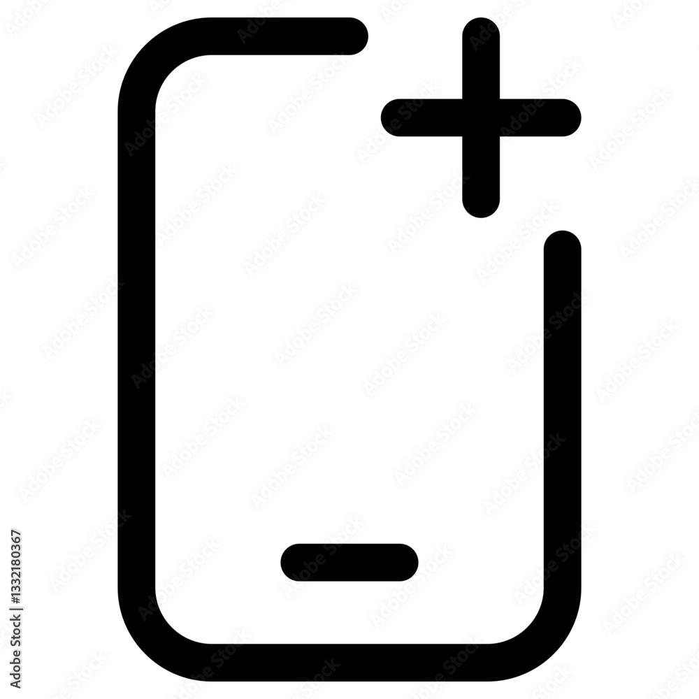 Fototapeta premium add device outline icon
