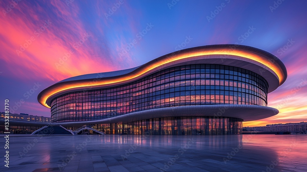 Obraz premium Modern Architecture at Sunrise